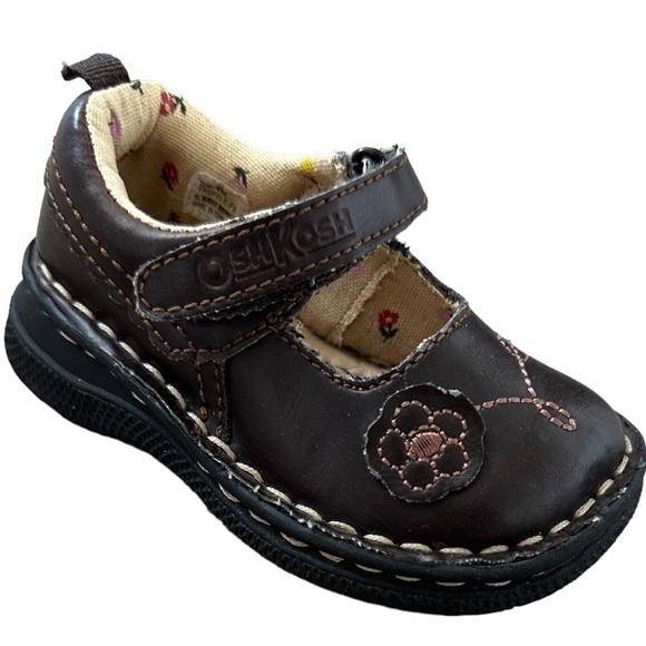 VTG OshKosh B’Gosh Genuine Mary Janes Floral Baby Girl 4M - Picture 3 of 16